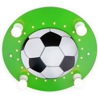 Elobra Football ceiling light, 4-bulb, dark green/white
