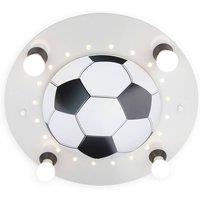 Elobra Football ceiling light, 4-bulb, silver and white