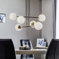 EMIBIG LIGHTING Ognis 6 pendant light, 6-bulb, black/gold