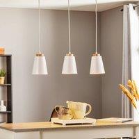 EMIBIG LIGHTING Bolero 3 pendant light, 3-bulb, white