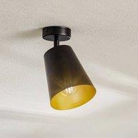 EMIBIG LIGHTING Prism ceiling spotlight, 1-bulb, black/gold