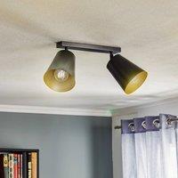 EMIBIG LIGHTING Ceiling spotlight Prism, 2-bulb, black/gold