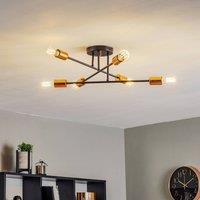 EMIBIG LIGHTING Veken 6B ceiling lamp in black and copper