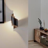 EMIBIG LIGHTING Spiner wall lamp, black, height 30 cm, steel