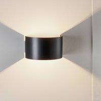 EMIBIG LIGHTING Fold wall lamp with curved lampshade in black