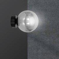 EMIBIG LIGHTING Wall light Glassy, black, graphite, glass, E14, 14 cm
