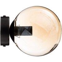 EMIBIG LIGHTING Wall light Glassy, black, amber, glass, E14, 14 cm