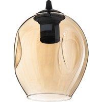 EMIBIG LIGHTING Starla round hanging light, 4-bulb, graphite/amber/clear