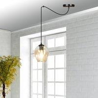 EMIBIG LIGHTING Starla pendant light, decentralised, 1-bulb, amber glass