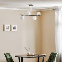 EMIBIG LIGHTING Kiba ceiling lamp, black/gold, 4-bulb