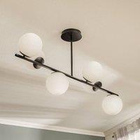 EMIBIG LIGHTING Kabo ceiling lamp, 1 arm, black, 6-bulb