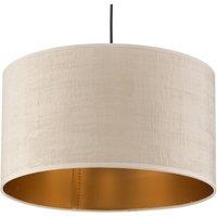 EMIBIG LIGHTING Jari hanging light, fabric shade, 1-bulb, white-gold
