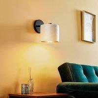 EMIBIG LIGHTING Jari wall lamp with fabric shade, white-gold