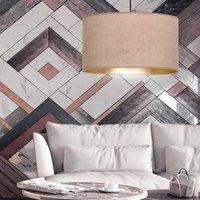 EMIBIG LIGHTING Jari hanging light, fabric shade, 1-bulb, rose gold