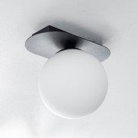 EMIBIG LIGHTING Plaza ceiling lamp, black/opal, 1-bulb