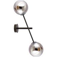 EMIBIG LIGHTING Wall lamp Linear, black/graphite, 2-bulb