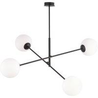 EMIBIG LIGHTING Ceiling light Linear, black/opal, 4-bulb