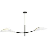 EMIBIG LIGHTING Lotus ceiling lamp, black/white/gold, 2-bulb