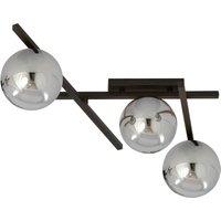 EMIBIG LIGHTING Smart ceiling lamp, black/graphite, 3-bulb