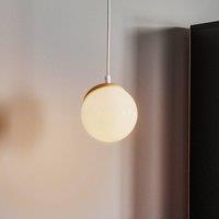 Eko-Light Sfera pendant light, 1-bulb, glass/light wood