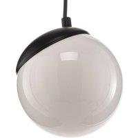 Eko-Light Sfera pendant light, 1-bulb, glass, metal, black