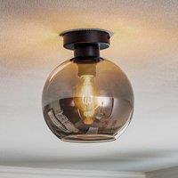 Eko-Light Sofia ceiling light with smoke grey glass shade