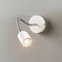 Eko-Light Maxi wall light with flexible arm, white