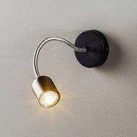 Eko-Light Maxi wall light with flexible arm, black