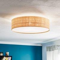Eko-Light Leano beige round rattan ceiling light