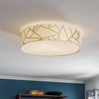 Eko-Light Zulu ceiling light, white/gold, round