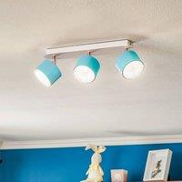 Eko-Light Cloudy ceiling spotlight, 3-bulb, blue