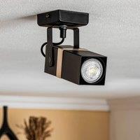 Eko-Light Vidar ceiling spotlight, black, 1-bulb