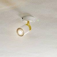 Eko-Light Joker ceiling spotlight, white/gold, 1-bulb