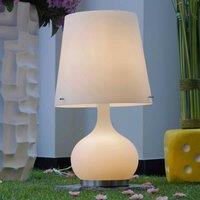 Fabas Luce Ade table lamp, height 58 cm, white, glass