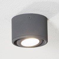 Fabas Luce Pivotable head - Anzio LED downlight, anthracite