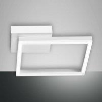Fabas Luce LED ceiling lamp Bard, 27x27cm, white
