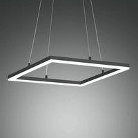 Fabas Luce Bard LED pendant light 42 x 42 cm, anthracite