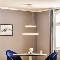 Fabas Luce Giotto LED pendant light, two-bulb, white