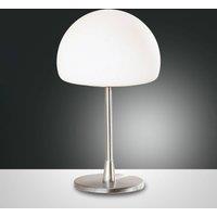 Fabas Luce Gaia LED table lamp with a touch dimmer, chrome