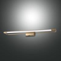 Fabas Luce Rapallo LED wall light, brass, IP44, 60 cm