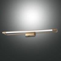 Fabas Luce Rapallo LED wall light, brass, IP44, 80 cm