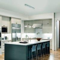 Fabas Luce LED pendant light Dunk, aluminium, 3-bulb, 3,000 K, metal
