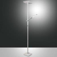 Fabas Luce Ideal LED floor lamp with reading arm, white