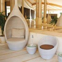 Fabas Luce LED table lamp Judy, battery, IP54, white