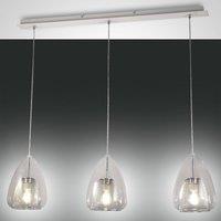 Fabas Luce Hanging light Britton, 3-bulb, transparent