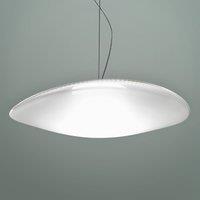 Fabbian Powerful Loop glass hanging light with LED, 3000 K