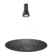 Fabbian Lens LED hanging light 90 cm burnished