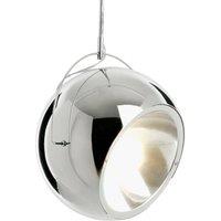 Fabbian Beluga Steel chrome hanging light, 20 cm