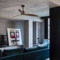 FARO BARCELONA Copper ceiling fan with remote control, walnut