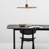 FARO BARCELONA Costas pendant light, tilting rattan shade, 60cm